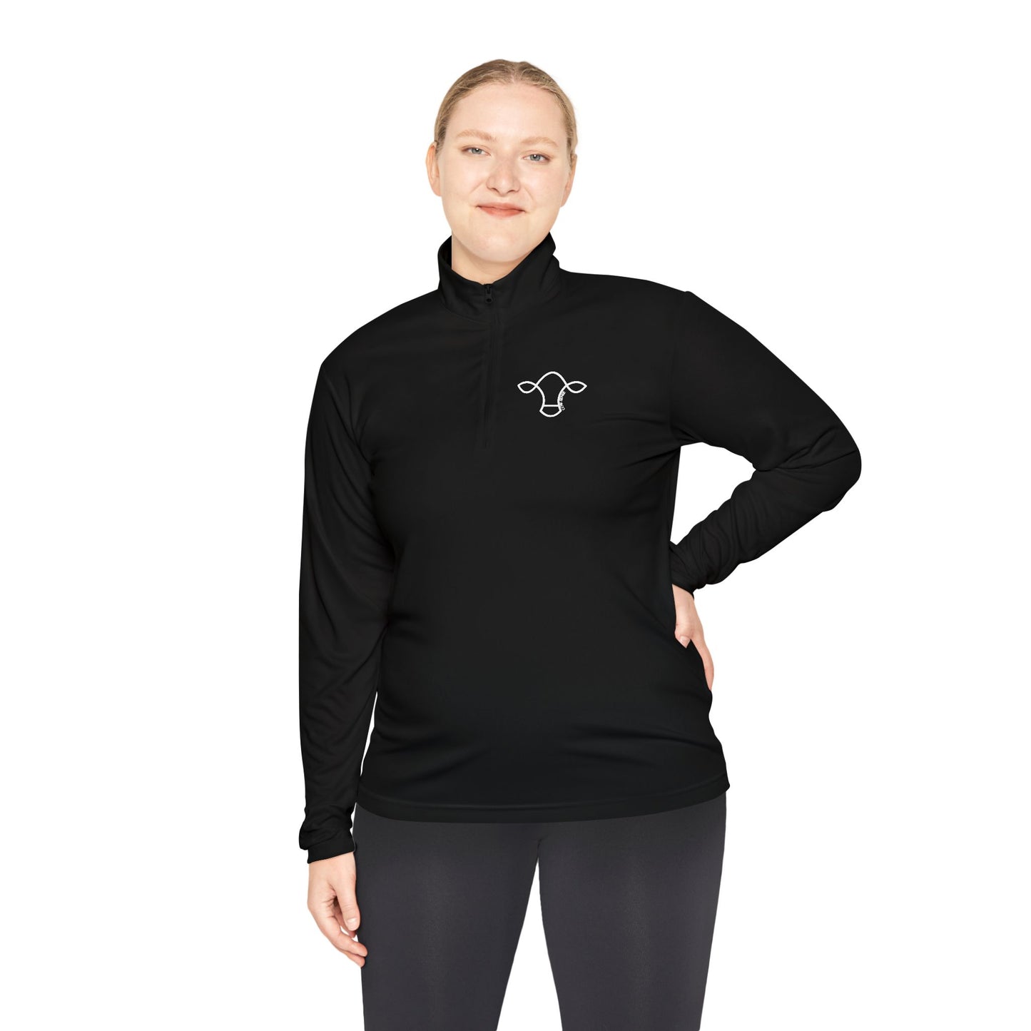 Cow-Sense Quarter-Zip Pullover