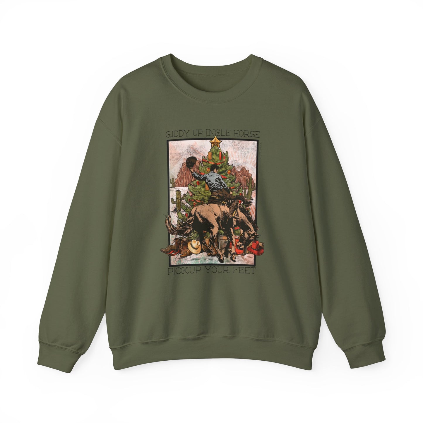 Jingle Horse Christmas Crewneck Sweatshirt