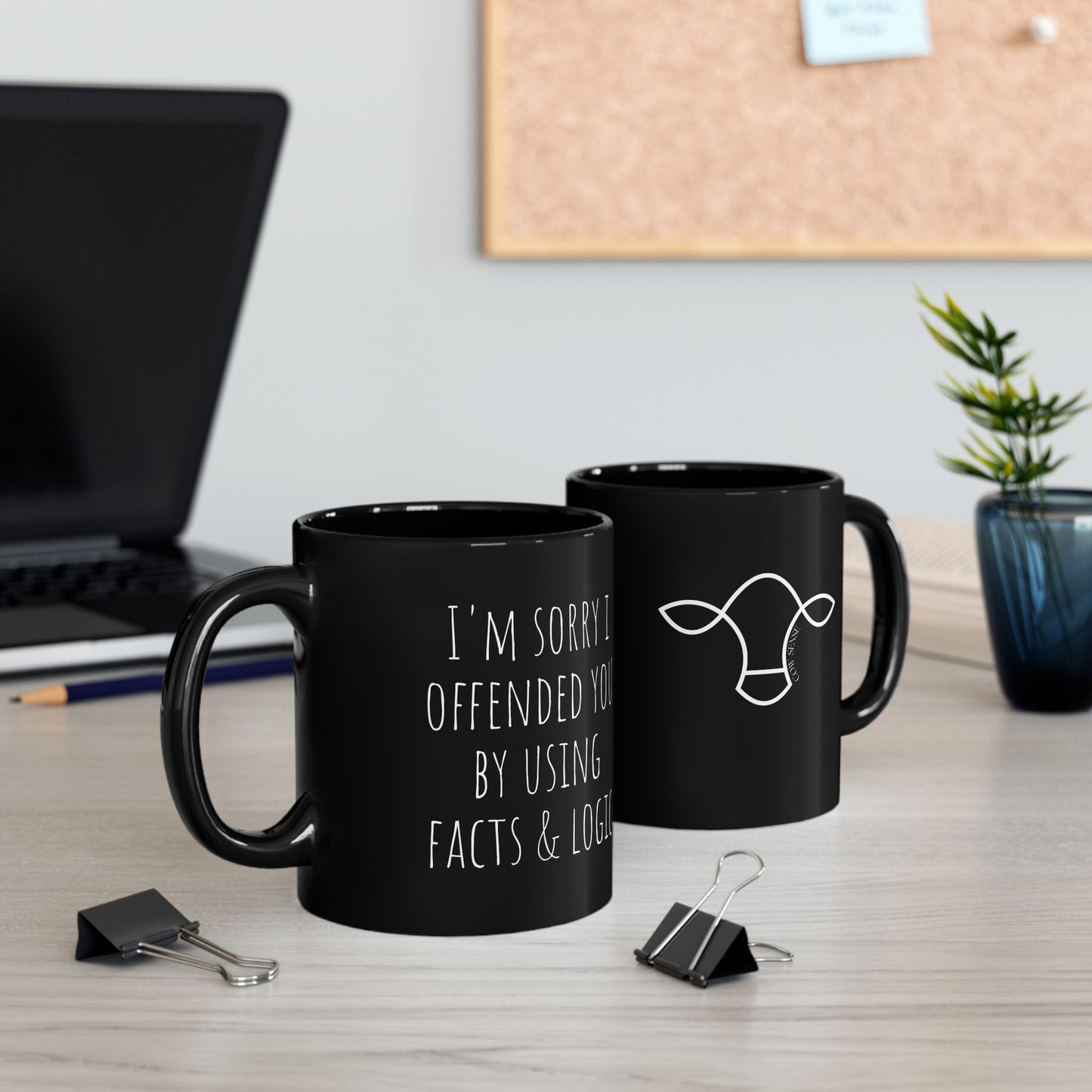 Facts & Logic Black Mug