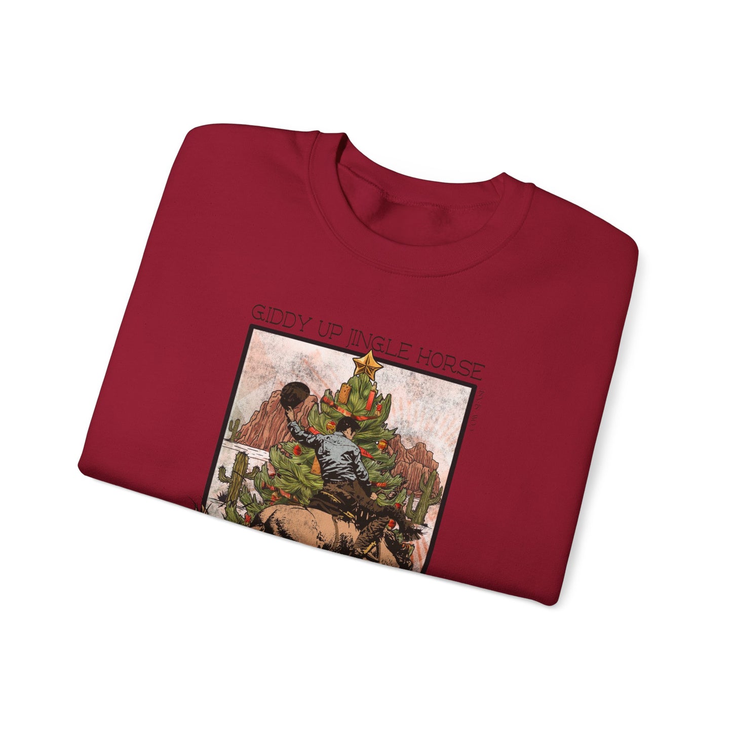 Jingle Horse Christmas Crewneck Sweatshirt