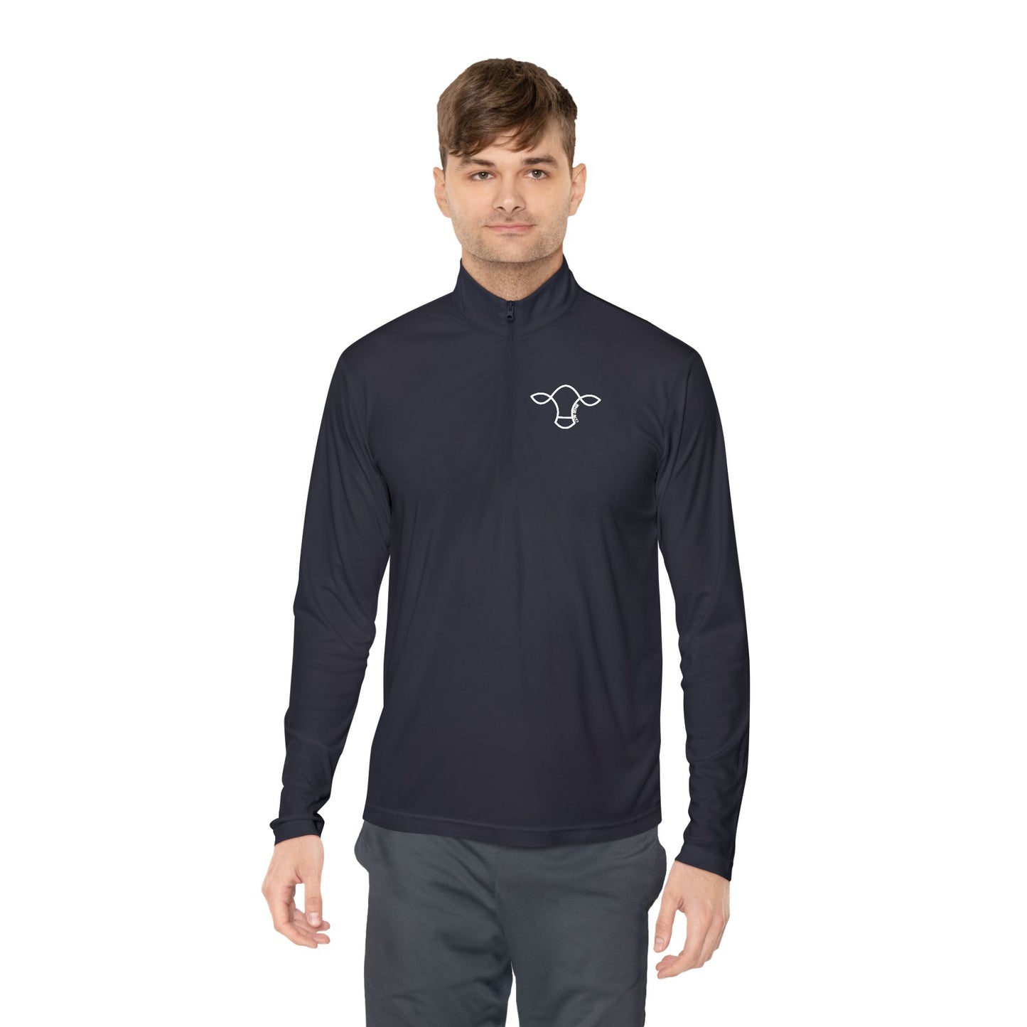 Cow-Sense Quarter-Zip Pullover