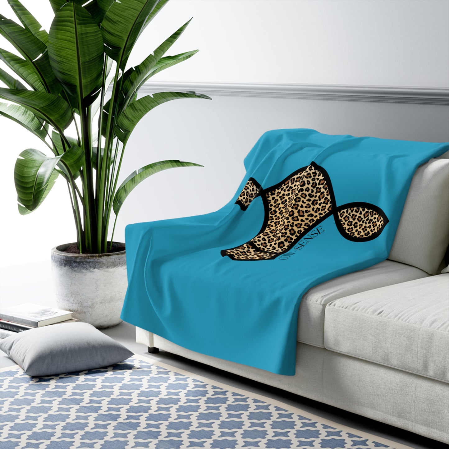 Leopard Cow-Sense Sherpa Fleece Blanket