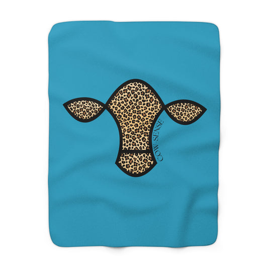 Leopard Cow-Sense Sherpa Fleece Blanket