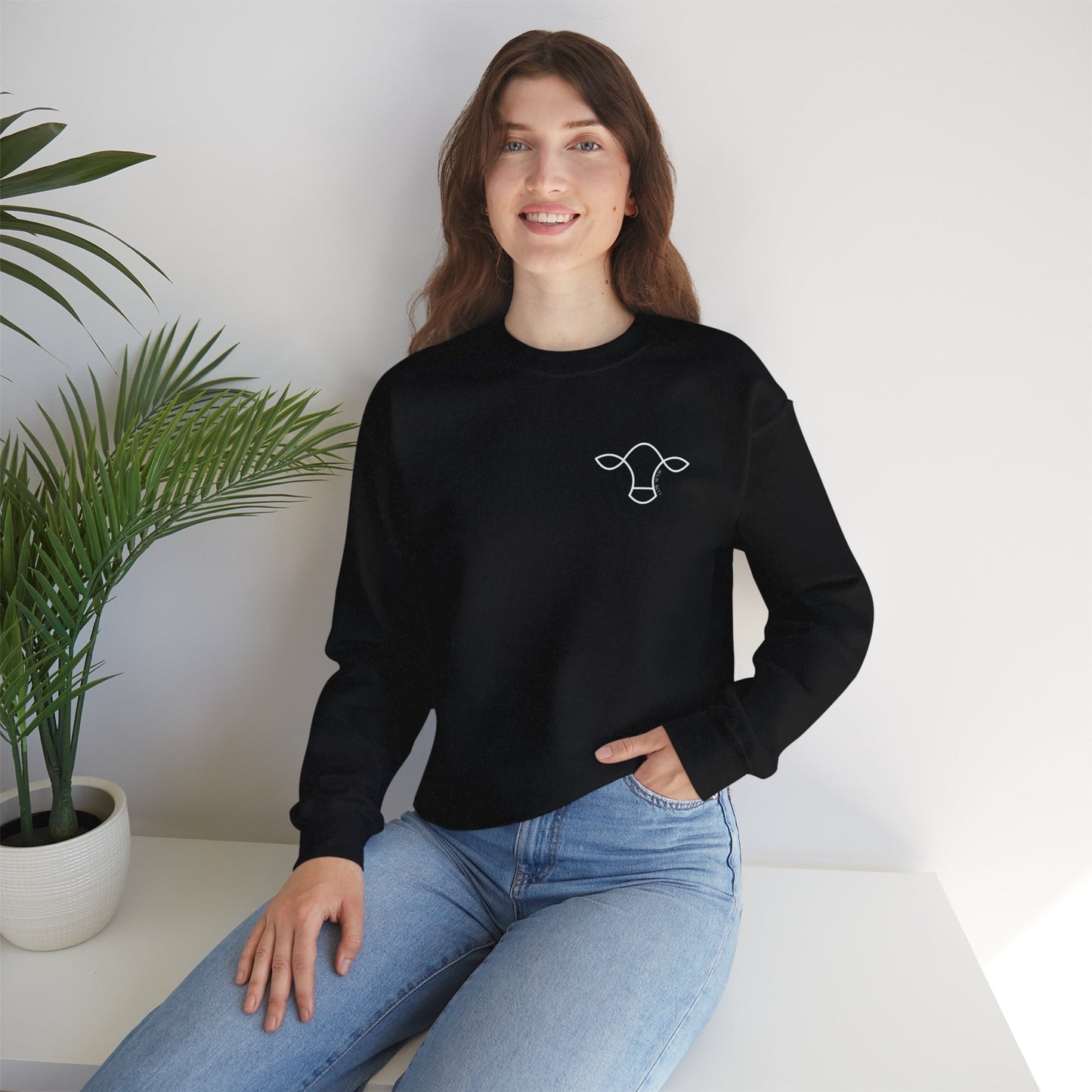 Cow-Sense Logo Crew Neck