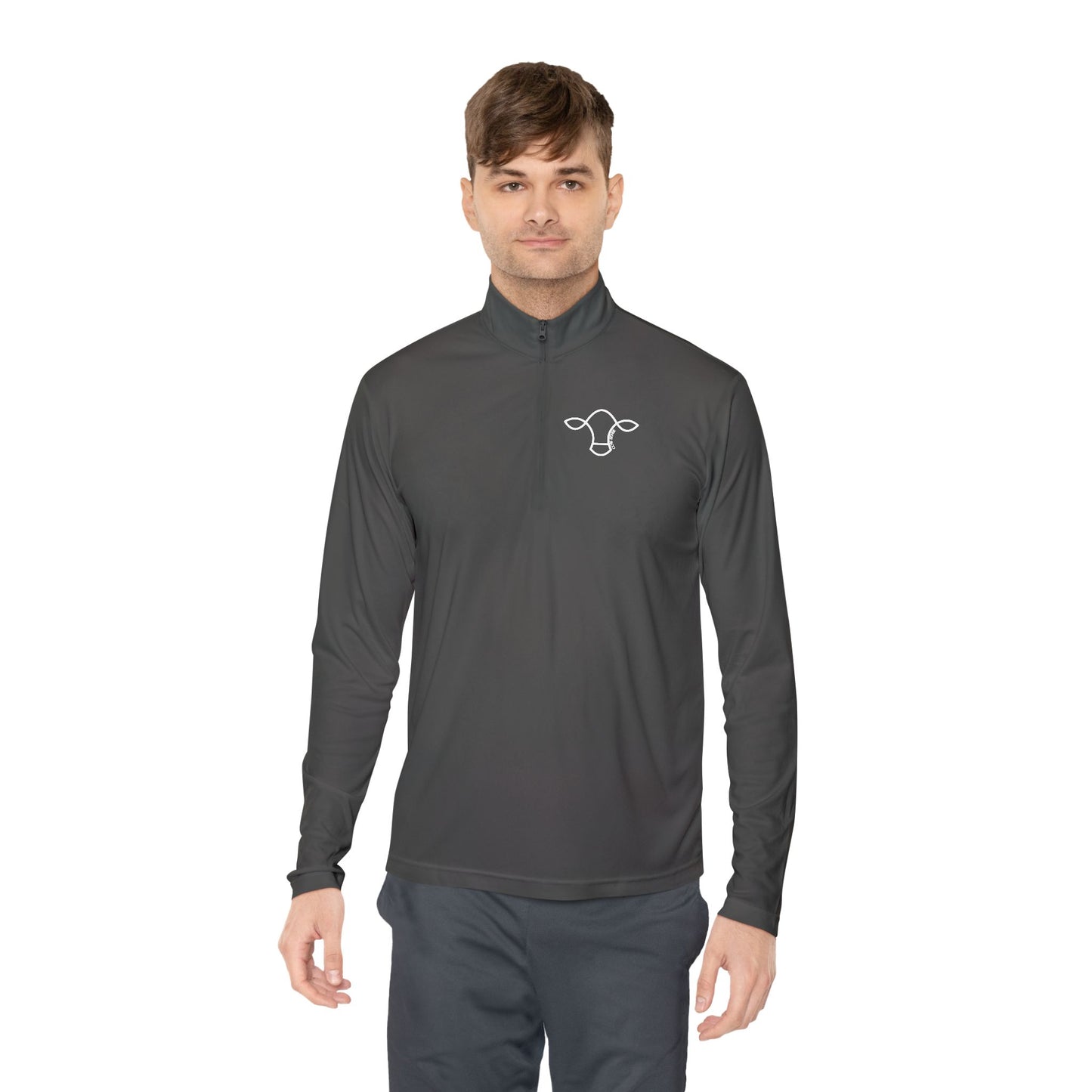 Cow-Sense Quarter-Zip Pullover