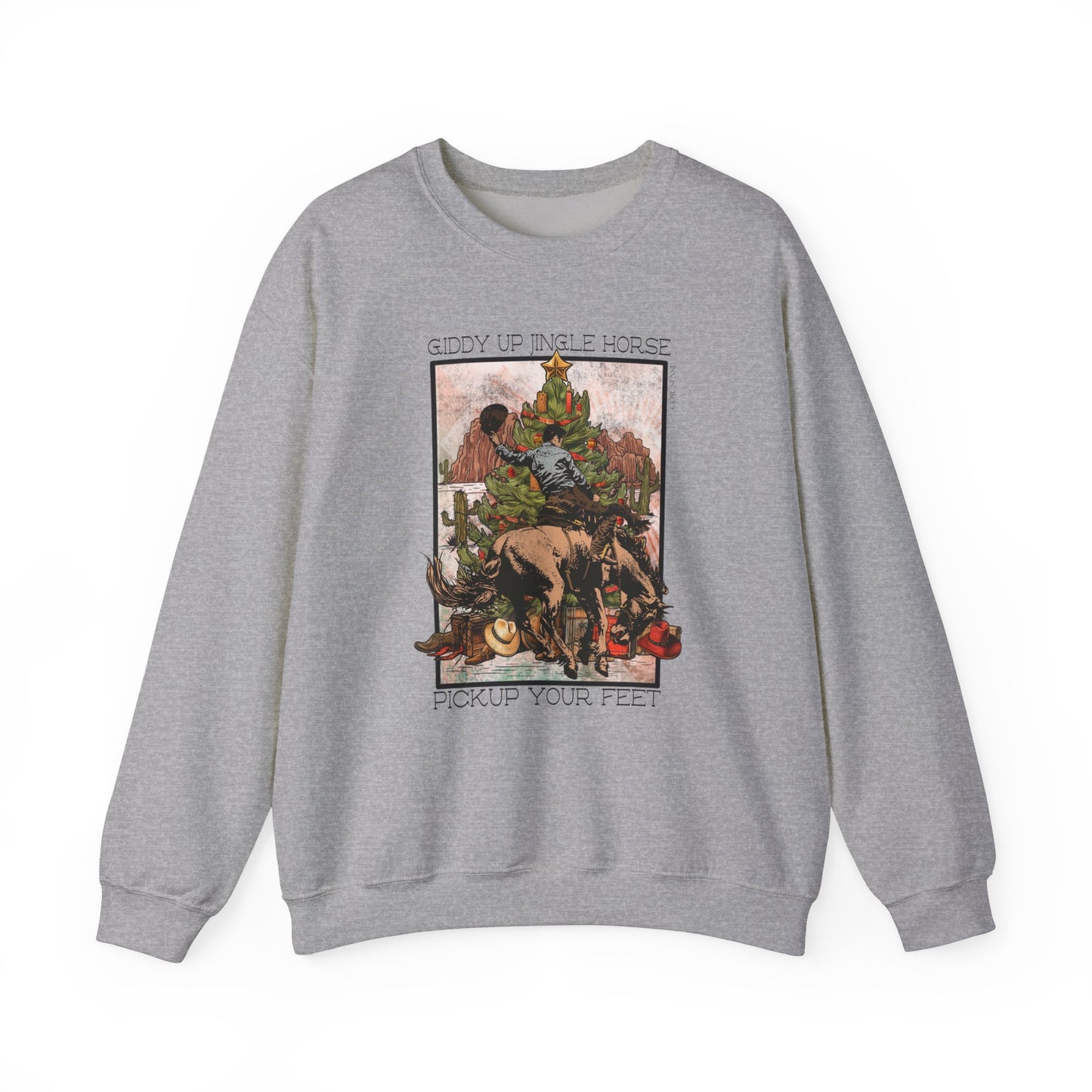 Jingle Horse Christmas Crewneck Sweatshirt