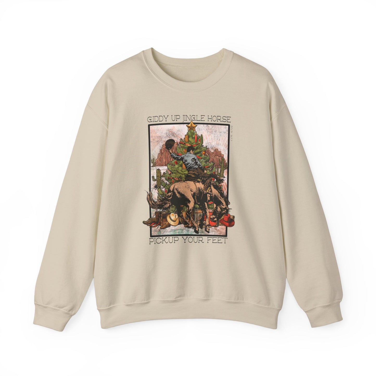 Jingle Horse Christmas Crewneck Sweatshirt