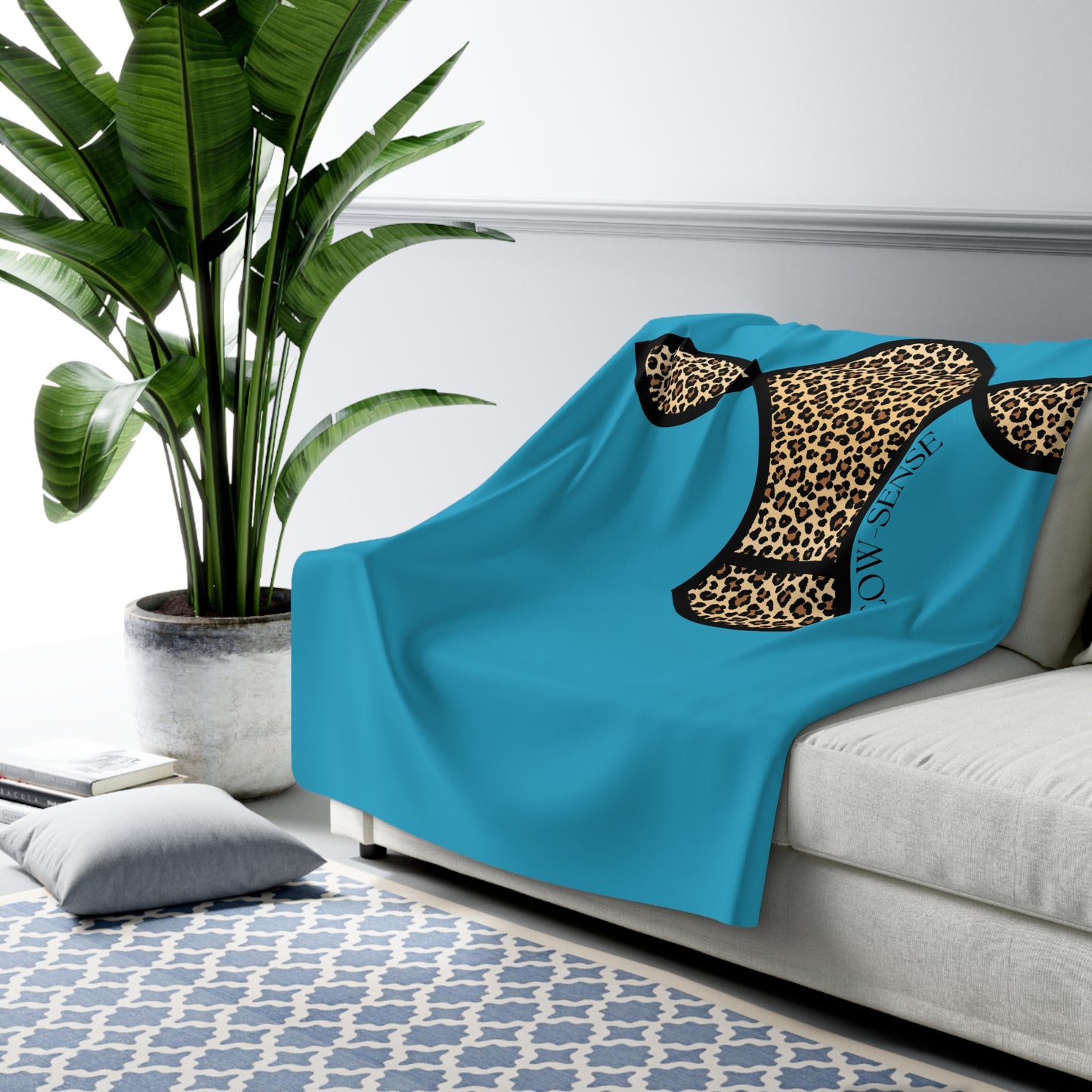 Leopard Cow-Sense Sherpa Fleece Blanket