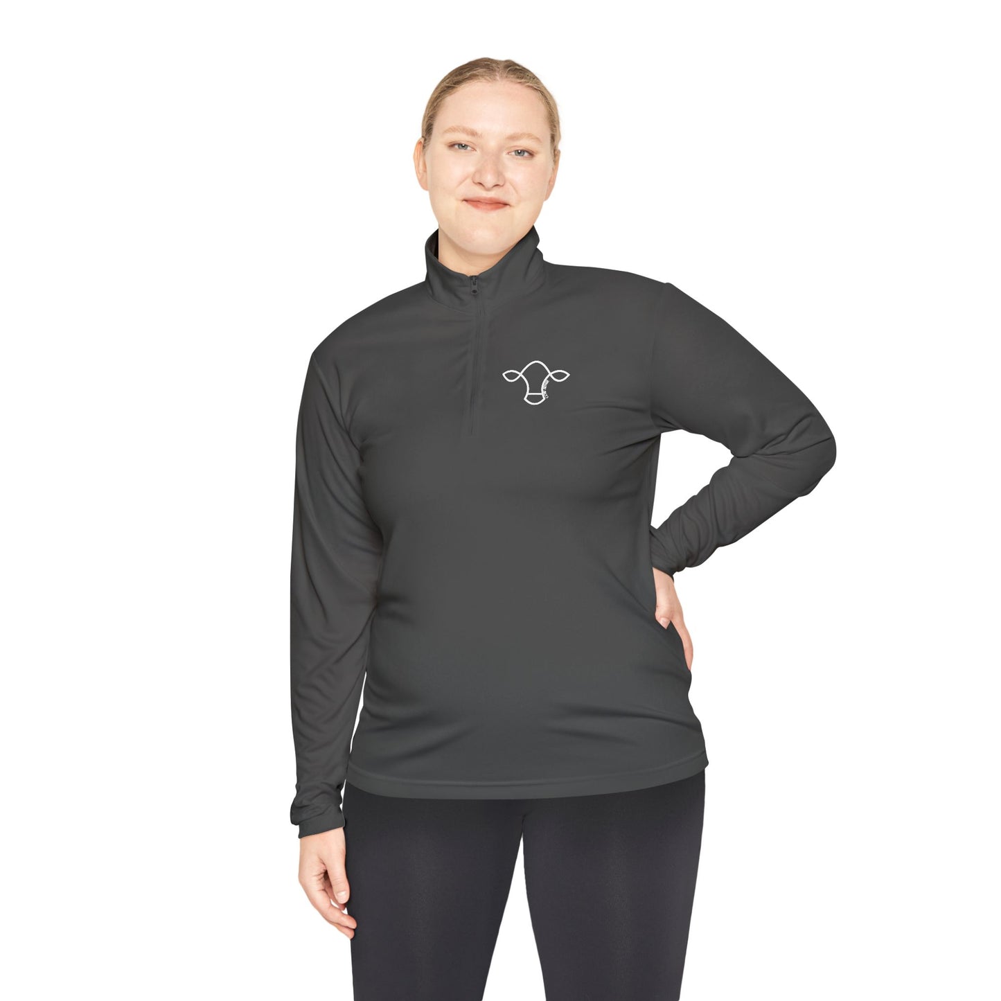 Cow-Sense Quarter-Zip Pullover